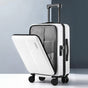 Wanderlite 20" Luggage Suitcase Front Pocket Travel Carry On Dual TSA White