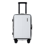 Wanderlite 20" Luggage Suitcase Front Pocket Travel Carry On Dual TSA White