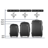 Wanderlite 3 Set Luggage 20-24-28 Inch with TSA Lock Spinner Hard Shell Travel Suitcase Luggage Orga