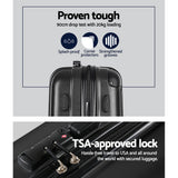 Wanderlite 3 Set Luggage 20-24-28 Inch with TSA Lock Spinner Hard Shell Travel Suitcase Luggage Orga