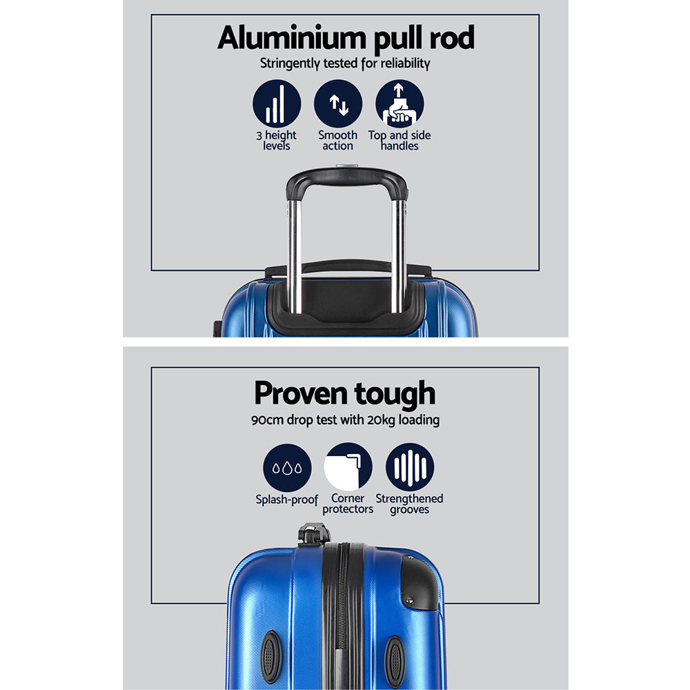 Wanderlite 3 Set Luggage 20-24-28 Inch with TSA Lock Spinner Hard Shell Travel Suitcase Luggage Orga