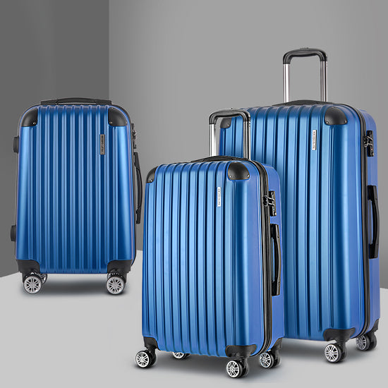 Wanderlite 3 Set Luggage 20-24-28 Inch with TSA Lock Spinner Hard Shell Travel Suitcase Luggage Orga