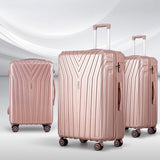Wanderlite 3 Set Luggage 20-24-28 Inch Suitcase with TSA Lock Carry On Hard Shell Travel Luggage Org