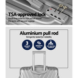 Wanderlite 3 Set Luggage 20-24-28 Inch Suitcase with TSA Lock Carry On Hard Shell Travel Luggage Org
