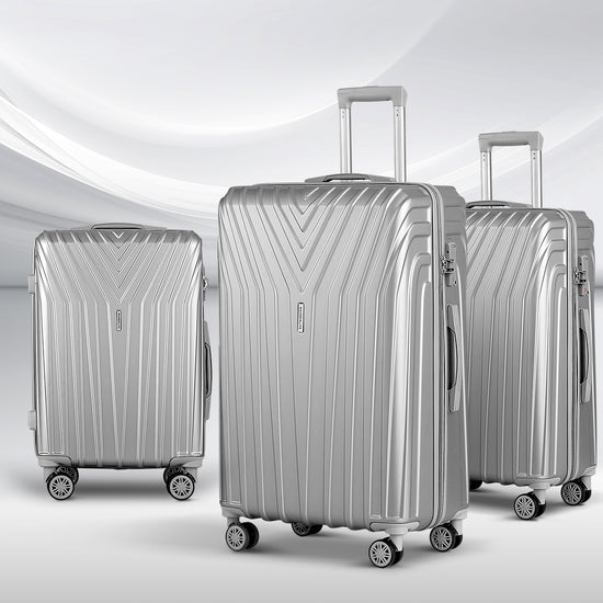 Wanderlite 3 Set Luggage 20-24-28 Inch Suitcase with TSA Lock Carry On Hard Shell Travel Luggage Org