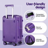 Wanderlite 2pcs Trunk Luggage Suitcase Travel Carry On TSA Lock 12