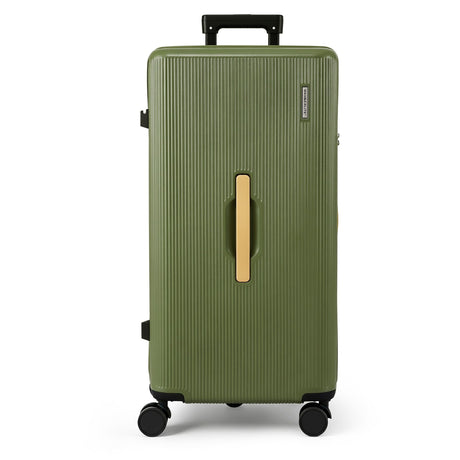 Wanderlite 28" Modern Vertical Trunk Luggage Suitcase Travel 5 Wheels Type-C TSA Olive Green, image 3