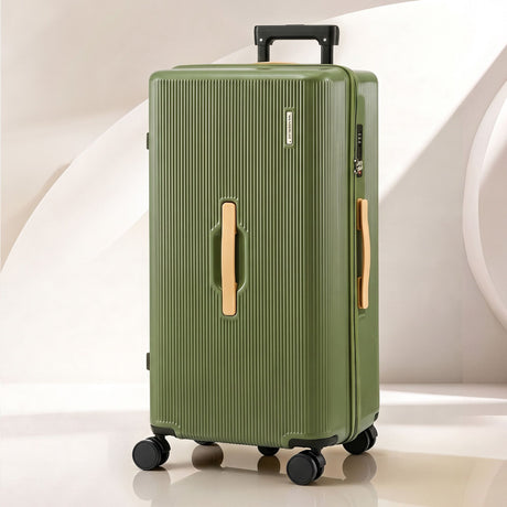 Wanderlite 28" Modern Vertical Trunk Luggage Suitcase Travel 5 Wheels Type-C TSA Olive Green, image 11