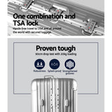 Wanderlite 28 Inch Luggage with TSA Lock Stainless�Steel�Wrapped�Corners Hard Shell Travel Suitcase