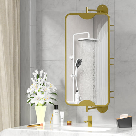 Yezi 360? Swivel Bathroom Wall Mirrors with Storage-1954803008793612294