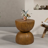 Levede Side Table Terrazzo Coffee Tables Oak - Close-Up Angle