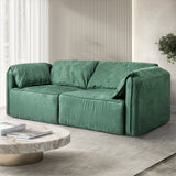 Levede Sofa Floor Couch 3-Seater Leathaire - Rear View