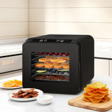 Spector 6 Trays Food Dehydrator Fruit Dehydrators Black - Rear View