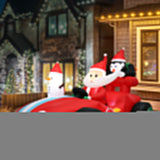 Santaco Christmas Inflatable 2.4M Santa Racing Sleigh - Rear View