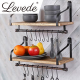 Levede Floating Shelf Brackets Wall - Rear View