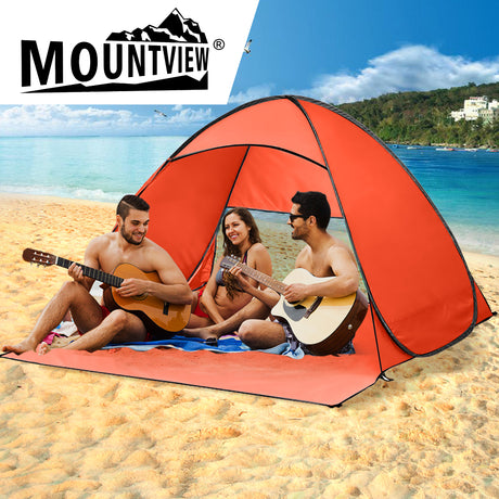 Mountview Pop Up Beach Tent Caming Portable Orange-1954802641854926854