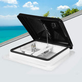Manan Caravan Roof Vent 12V Fan RV Black - Rear View