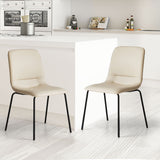 Levede Stackable Dining Chairs Kitchen Beige-2006733271492333574