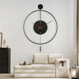 Yezi Wall Clock 50cm Large Round Modern Home Decoration - Rear View