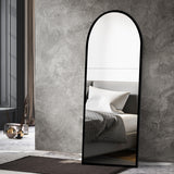 Yezi Floor Mirror Full length Mirrors 1.8M Black-2006733284322709510