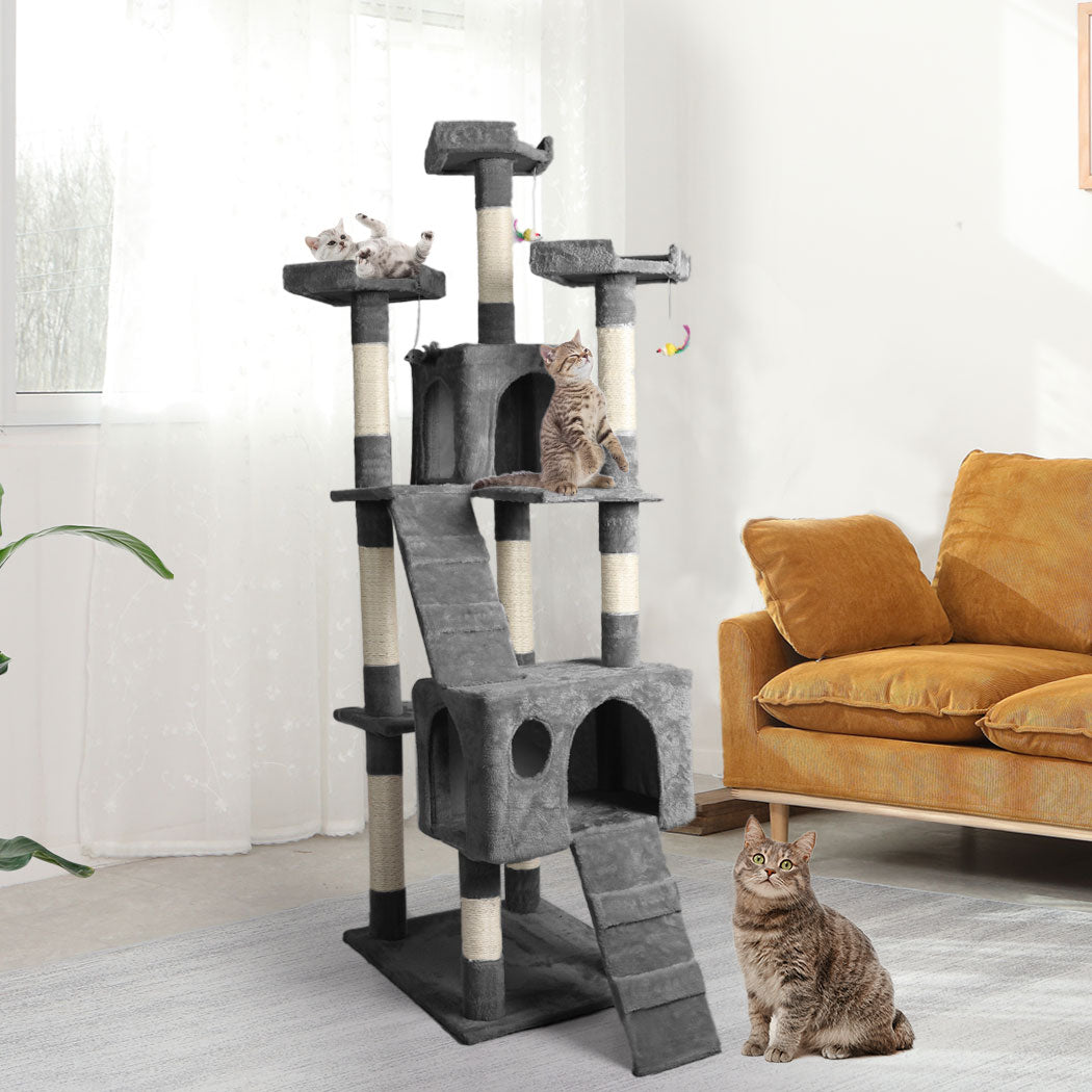 PaWz 184cm Cat Trees Scratching Post Grey-2006733201220964358