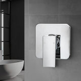 Dutxa Brass Shower Mixer Tap Cold Hot Charcoal - Rear View