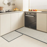 Marlow Kitchen Rug 2PCS Woven Non Slip Absorbent Grey - Rear View