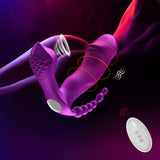 Urway Wearable Dildo Vibrator Stimulator Purple - Rear View