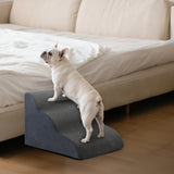 Pawz 3 Steps Pet Stairs Dog Ramp High Density Foam Grey-2018816769506021382
