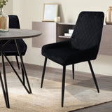 Dining Chairs x 8 Padded Seat Soft Velvet-2006732734201991174