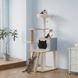Pawz Cat Tree Tower Scratcher Wood Condo House 120cm - Rear View