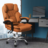 Levede Gaming Chair Office Computer Brown No Footrest - Rear View