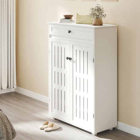 Levede Shoe Cabinet Door Storage Rack Cupboard White-2011971110257692678