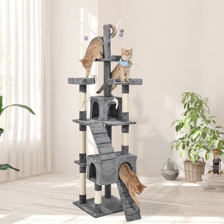 PaWz Cat Tree Scratching Post Scratcher Grey-2006733201548120070