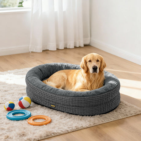 Pawz Orthopedic Plush Dog Bed Soft Washable Pet Bed Grey Cosy Cushion XXL Size-2011971117035687942