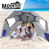 Mountview Beach Umbrella Outdoor Umbrellas Blue 2.13M - Rear View