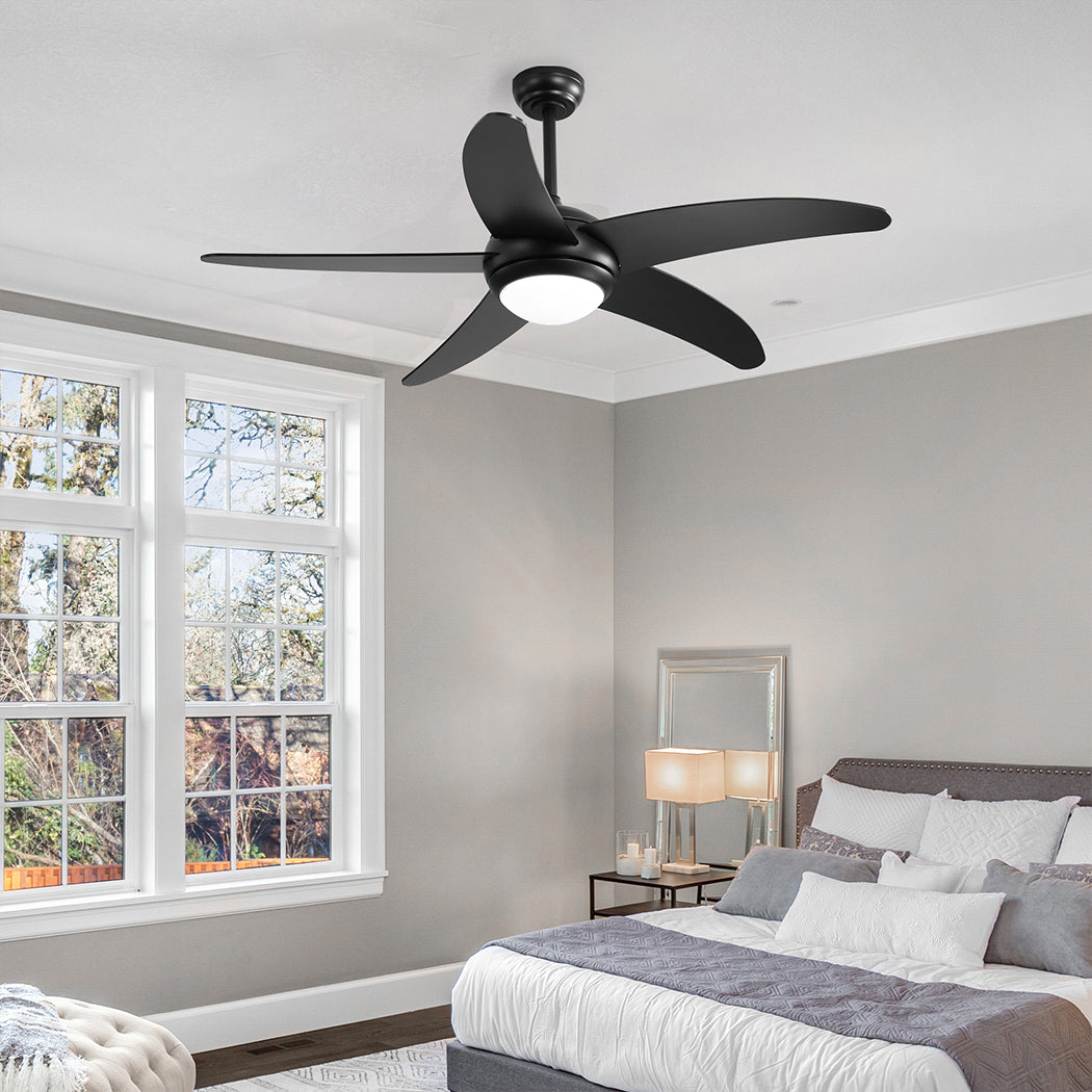 Spector 52'' Ceiling Fan LED Light DC Black-2018816901500768262