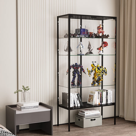 Stacked Glass Display Cabinet Steel 4 Tier 160cm-2006732866213515270