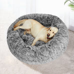 PaWz Pet Bed Cat Dog Donut Nest Calming M Charcoal Medium-2018816744063373318