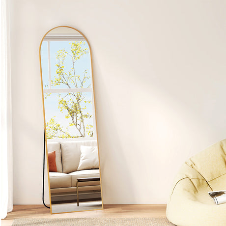 Yezi 165X60CM Full Length Mirror Wall Mounted Mirror Gold-2018816839831916550