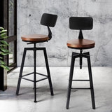 Levede 4x Bar Stool Kitchen Wooden Metal-2018816932970631174