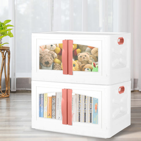 Plastic Storage Containers Stackable Red-1954802601568636934