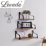 Levede Floating Shelf Brackets Display - Rear View