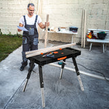 Traderight 5-in-1 Work Table Foldable Workbench 400kg - Rear View