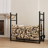 Moyasu Firewood Rack Fireplace Tool Log Holder - Close-Up Angle