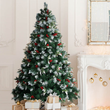 SANTACO Christmas Tree Snow Flocked 2.1M-1954802398560129030