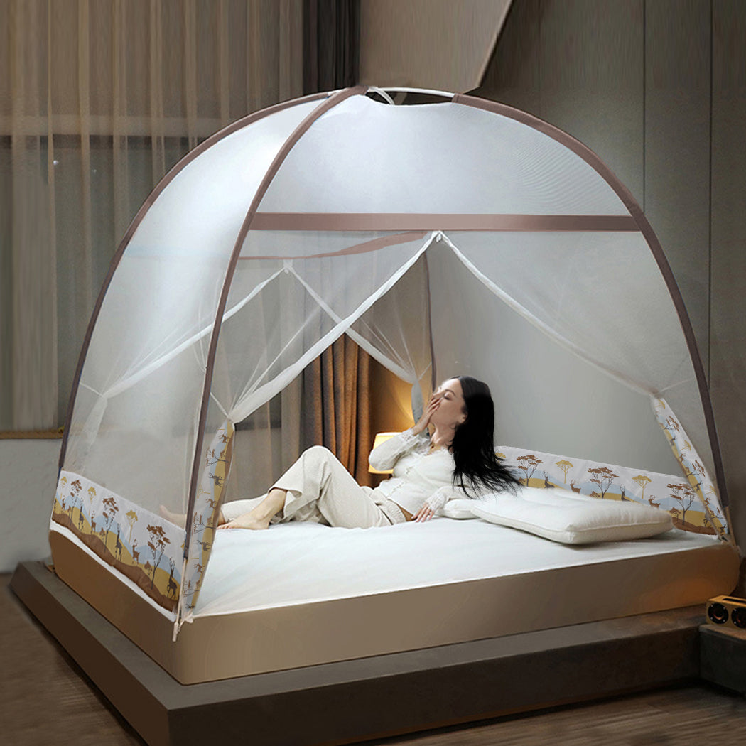 Dreamz Mosquito Bed Nets Foldable Canopy Queen-2006733082446663686
