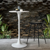 Levede 2x Round Bar Table Pub Tables White - Rear View