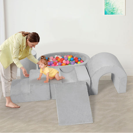 Bopeep Kids Foam Blocks Play Set Pit Climb Crawl Slide Soft Toddlers Toys Indoor-2018816920228335623
