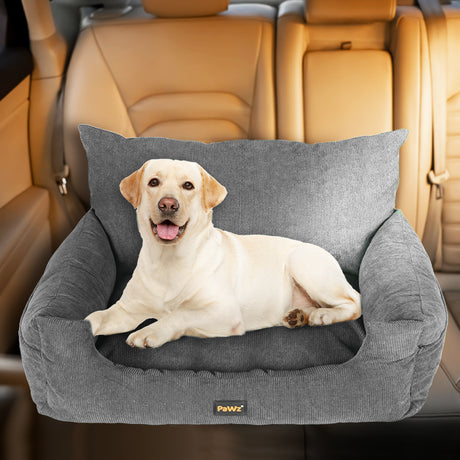 PaWz Pet Car Booster Seat Dog Protector L Grey Large-2006732990830481415